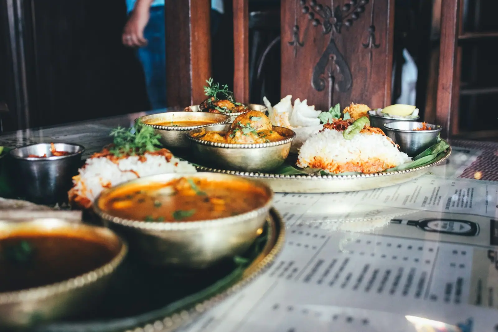 Buffet with chafing dishes