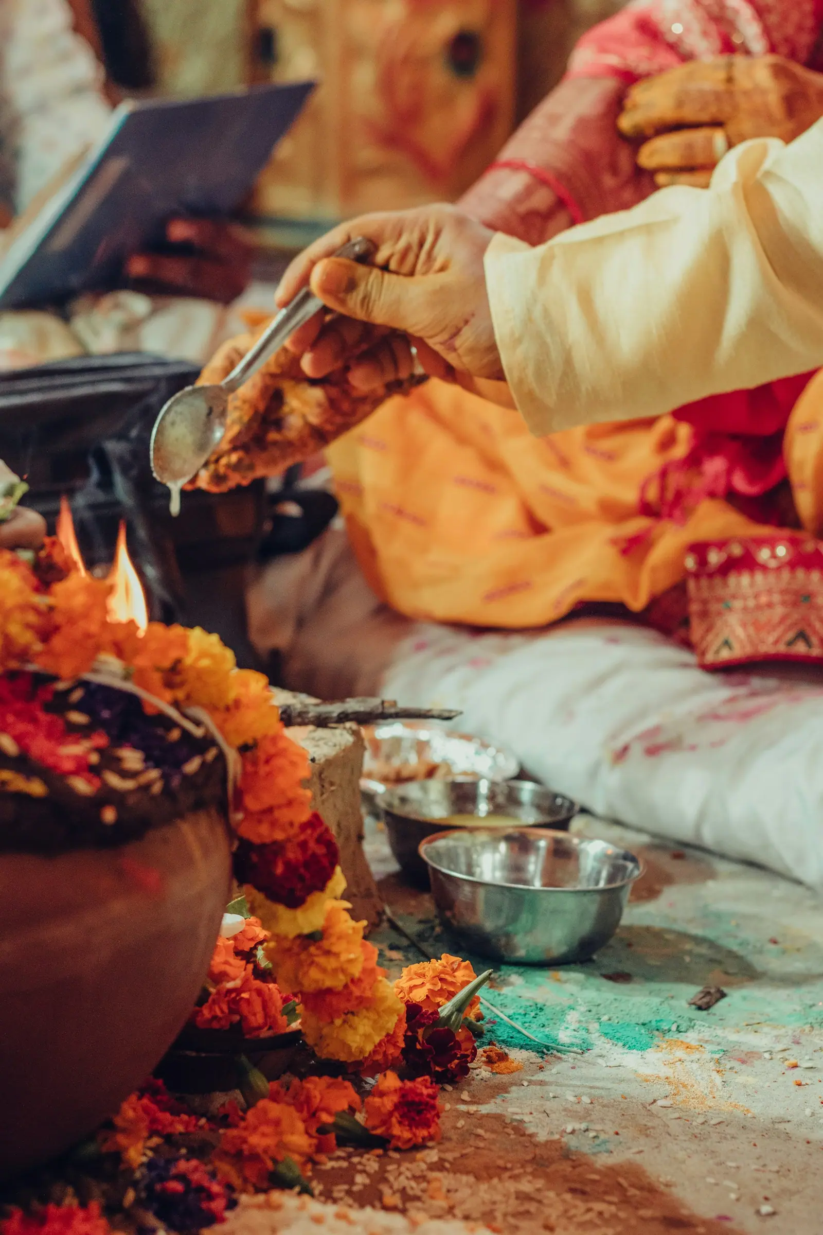 Indian feast laid out for guests