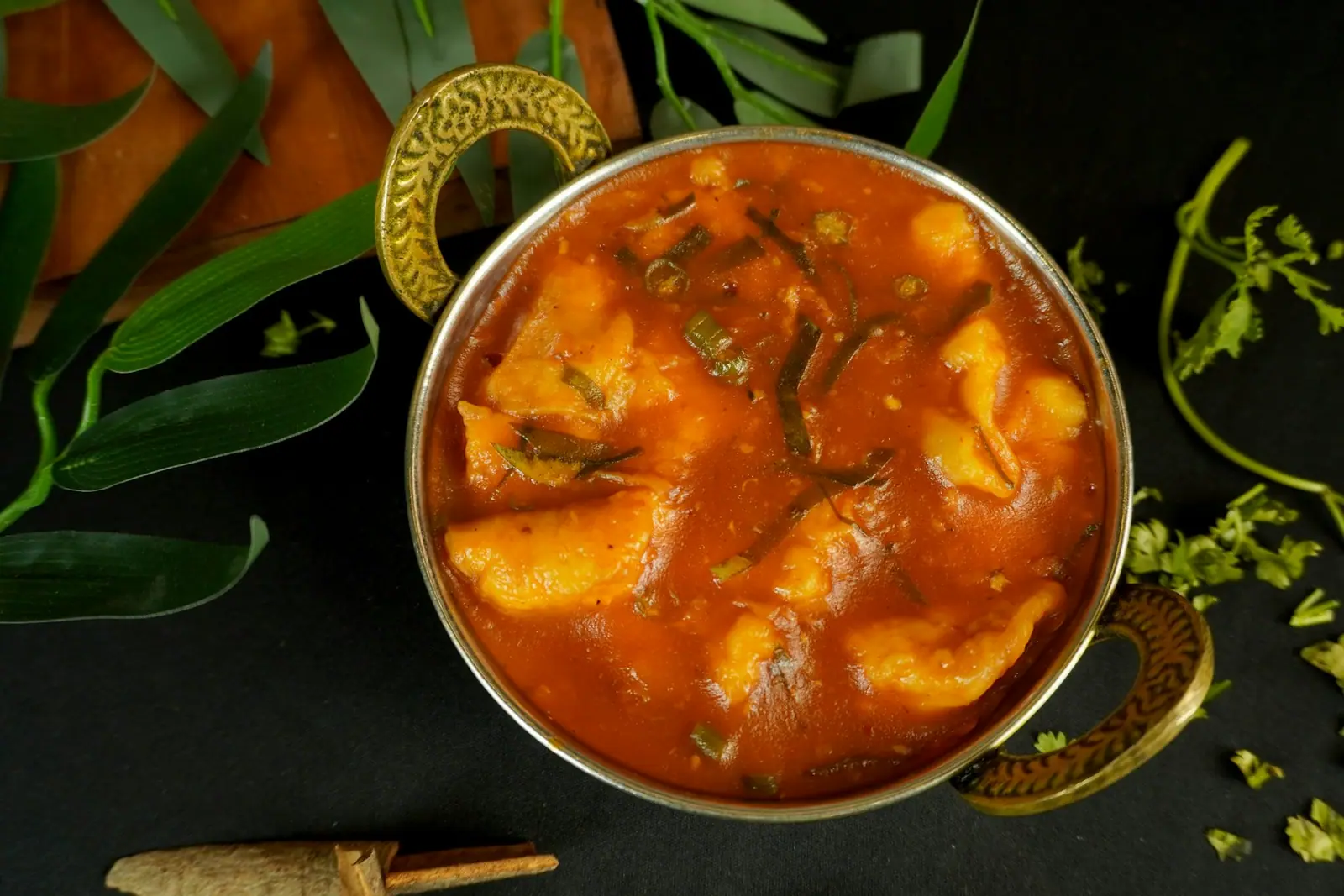 Prawns in a rich red gravy